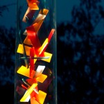 Pluies de décembre — colonne lumineuse décorative