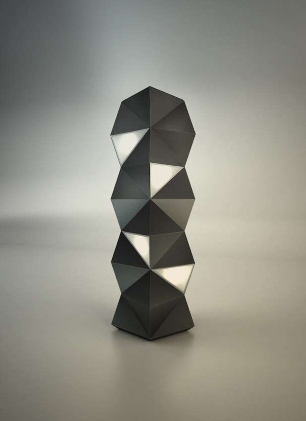 Borne d’éclairage Origami, vue d’ensemble